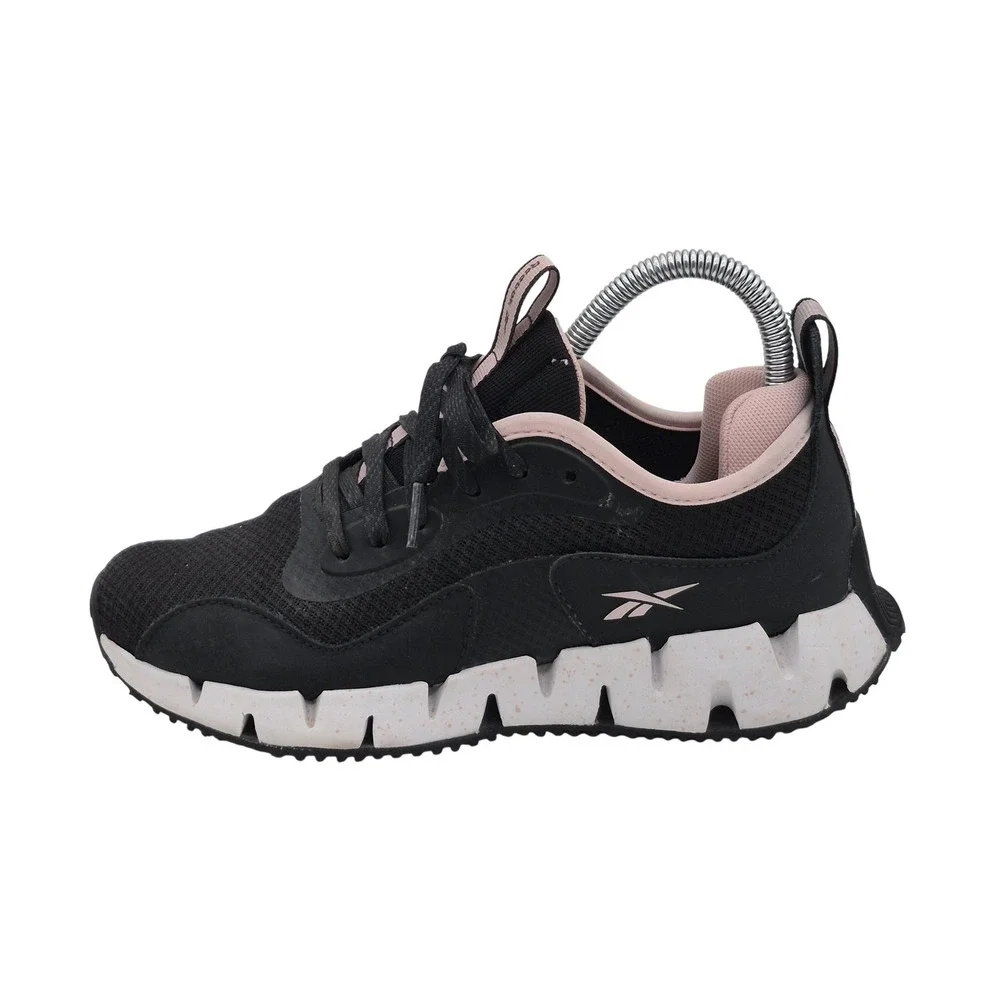Reebok Shoes‎ Womens Size 6 Black Pink Mesh Zig Sole Running Athletic Sneakers